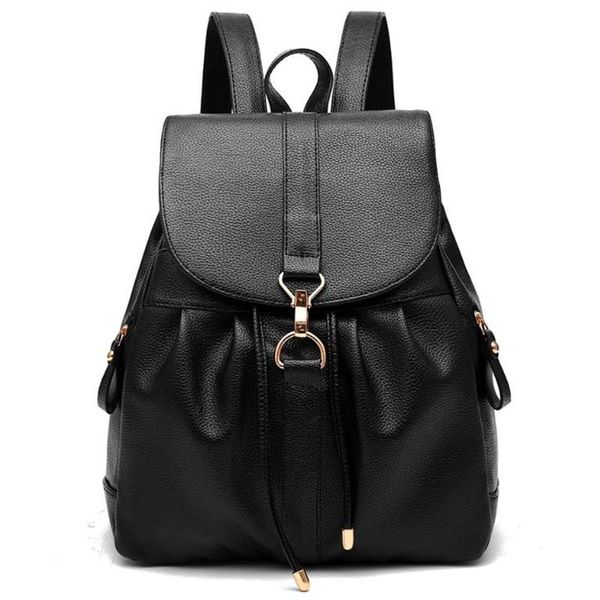 backpack pretty style large capacity string school women pu leather black zipper rucksack for teenager party travel shoulder bag
backpack pretty style large capacity string school women pu leather black zipper rucksack for teenager party travel shoulder bag