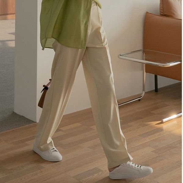 women's pants & capris vertical high waist 2021 spring and autumn leisure korean version loose thin straight suit, Black;white
women's pants & capris vertical high waist 2021 spring and autumn leisure korean version loose thin straight suit, Black;white