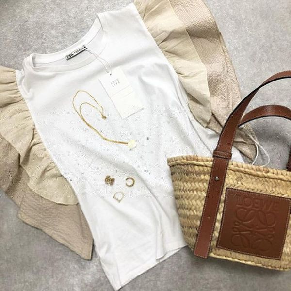 women's t-shirt korean fashion woman tshirts short sleeve patchwork t-shirts ruffle decro 2021 spring summer causal tee ladies daily we, White
women's t-shirt korean fashion woman tshirts short sleeve patchwork t-shirts ruffle decro 2021 spring summer causal tee ladies daily we, White