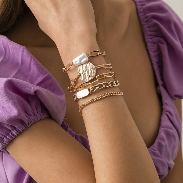 punk gold pearl bracelets for women fashion multilayer chain bracelets set charm bracelet bangles vintage boho jewelry, Black
punk gold pearl bracelets for women fashion multilayer chain bracelets set charm bracelet bangles vintage boho jewelry, Black