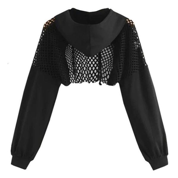 women mesh long sleeve hooded fitness black solid color crop women sports hoodie short cropped navel _yw_rw
women mesh long sleeve hooded fitness black solid color crop women sports hoodie short cropped navel _yw_rw