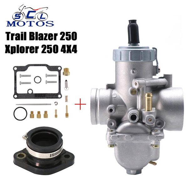 sclmotos- motorcycle carburetor with adapter repair kit for polaris trail blazer 250 1990-2006 xplorer 250 2000-2002 4-stroke
sclmotos- motorcycle carburetor with adapter repair kit for polaris trail blazer 250 1990-2006 xplorer 250 2000-2002 4-stroke
