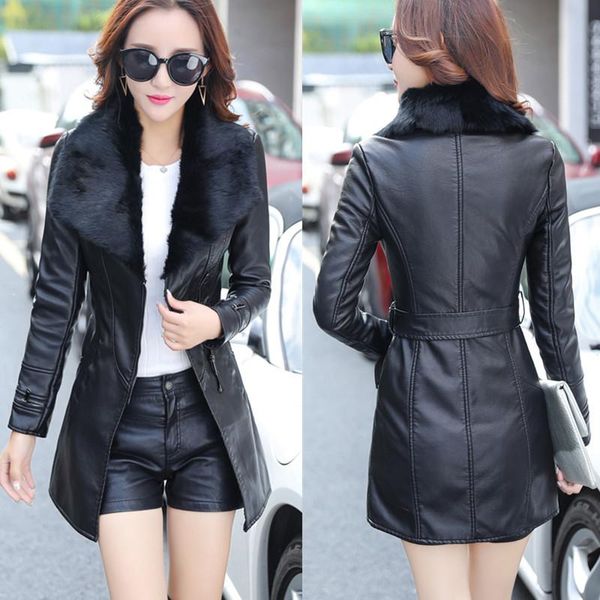 women's leather & faux soft jackets autumn winter women pu black coat long thick outerwear pimkie plus szie lx940
women's leather & faux soft jackets autumn winter women pu black coat long thick outerwear pimkie plus szie lx940