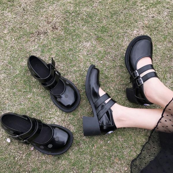 dress shoes double buckle and single 2021 british style thick heel patent leather retro small for women, Black
dress shoes double buckle and single 2021 british style thick heel patent leather retro small for women, Black