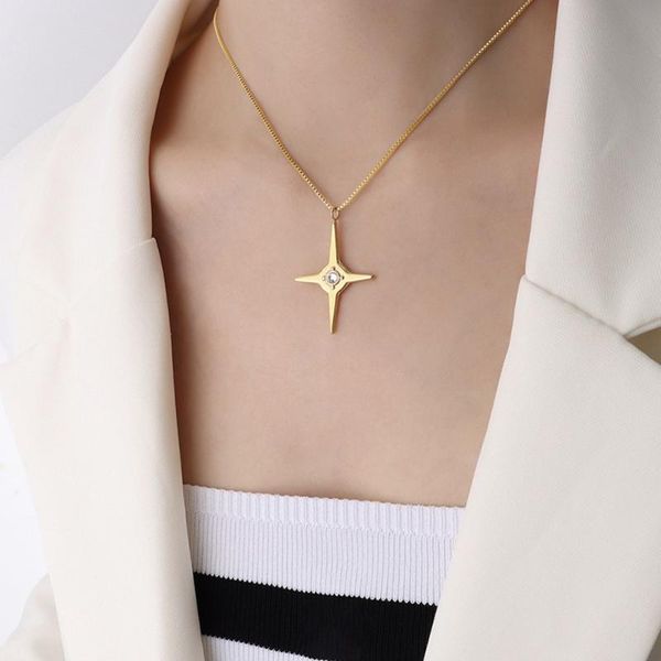 pendant necklaces star sparkling for female french fashion chokers teen grils 316l stainless steel on the neck party jewelry, Silver
pendant necklaces star sparkling for female french fashion chokers teen grils 316l stainless steel on the neck party jewelry, Silver