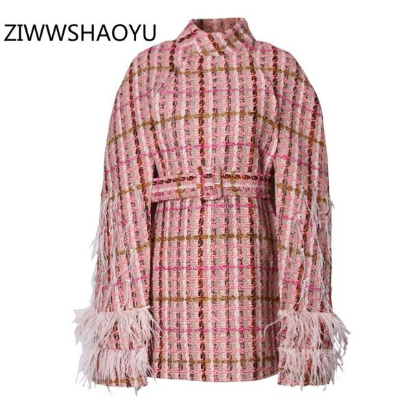 women's jackets ziwwshaoyu women summer stand collar plaid weave outerwear runway designer ladies with belt tassel fashion streetwear c, Black;brown
women's jackets ziwwshaoyu women summer stand collar plaid weave outerwear runway designer ladies with belt tassel fashion streetwear c, Black;brown