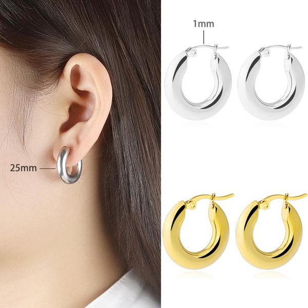 hoop & huggie jewelry thick wide gold earring round circle earrings pircing ear men's 2021 youth stainless woman bohemia, Golden;silver
hoop & huggie jewelry thick wide gold earring round circle earrings pircing ear men's 2021 youth stainless woman bohemia, Golden;silver