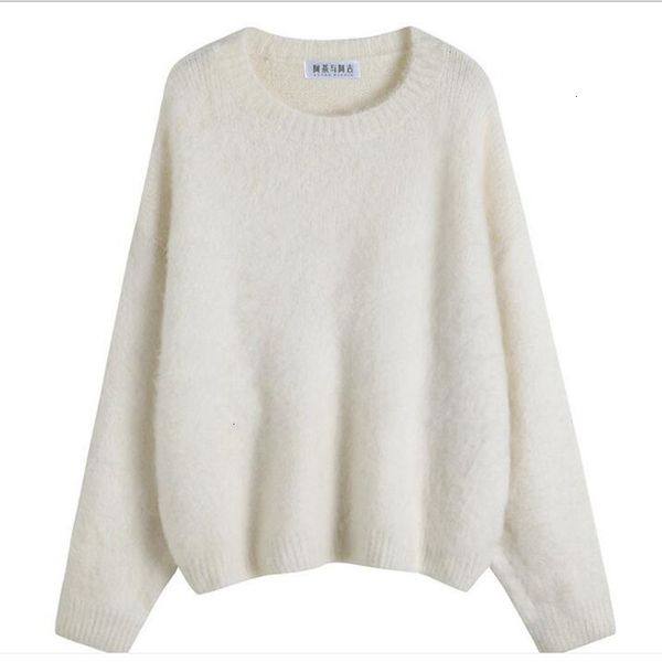 2021 new womens sweaters winter autumn and korean winter-style sweatshirt women's lazy knits ratb, White;black 
2021 new womens sweaters winter autumn and korean winter-style sweatshirt women's lazy knits ratb, White;black