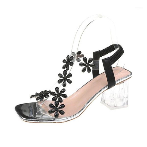 sandals transparent women korean flower thick heel one line with elastic foot high non-slip pumps shoes1, Black
sandals transparent women korean flower thick heel one line with elastic foot high non-slip pumps shoes1, Black