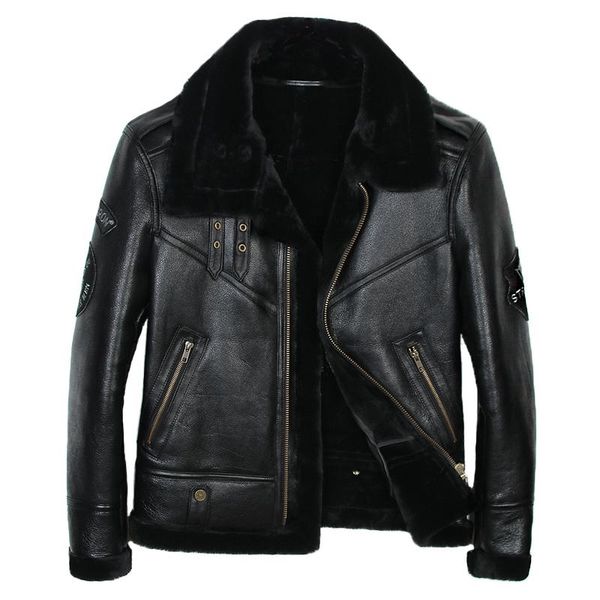 men's leather & faux jacket men sheep shearing real fur coat natural wool for mens clothing winter jaqueta de couro pm-6 yy861, Black
men's leather & faux jacket men sheep shearing real fur coat natural wool for mens clothing winter jaqueta de couro pm-6 yy861, Black