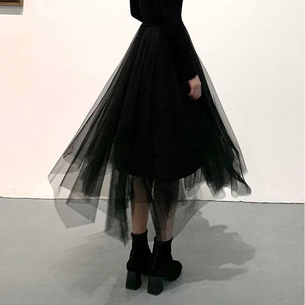 women ladies sweet style fashion casual high waist tulle tutu skirt elastic mesh net solid layered princess party buttom 210608, Black
women ladies sweet style fashion casual high waist tulle tutu skirt elastic mesh net solid layered princess party buttom 210608, Black