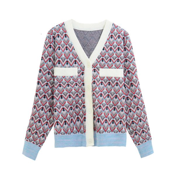 star's new autumn and winter 2020 women's long sleeve v-neck thousand bird lattice gold loose knitted cardigan, White;black
star's new autumn and winter 2020 women's long sleeve v-neck thousand bird lattice gold loose knitted cardigan, White;black