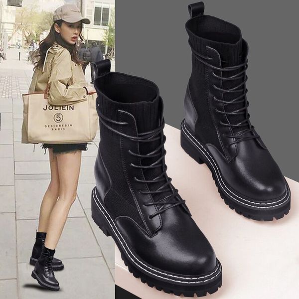 2020 new style womens Genuine Leather fashion winter Martin boots British style girls Motorcycle boots womens shoes, Black
2020 new style womens Genuine Leather fashion winter Martin boots British style girls Motorcycle boots womens shoes, Black