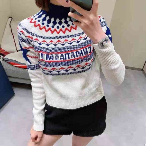 2022 factory wholesale new correct version * sweater women's early autumn 0 ski series letter jacquard slim plush long sleeve, White;black
2022 factory wholesale new correct version * sweater women's early autumn 0 ski series letter jacquard slim plush long sleeve, White;black