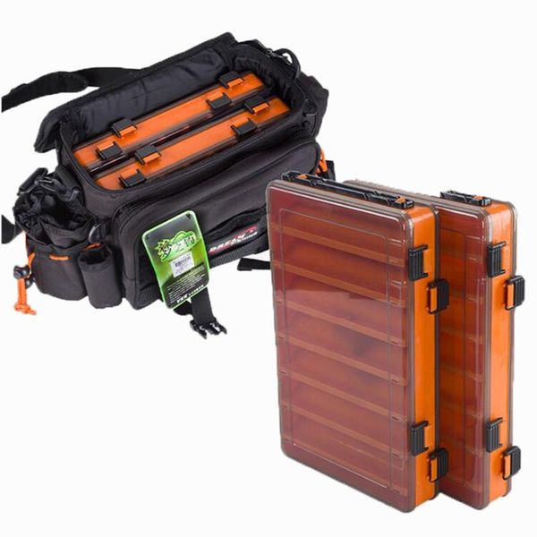 fishing accessories bags tackle bag 29x22x18cm multi-purpose waterproof with two lure box double sided
fishing accessories bags tackle bag 29x22x18cm multi-purpose waterproof with two lure box double sided