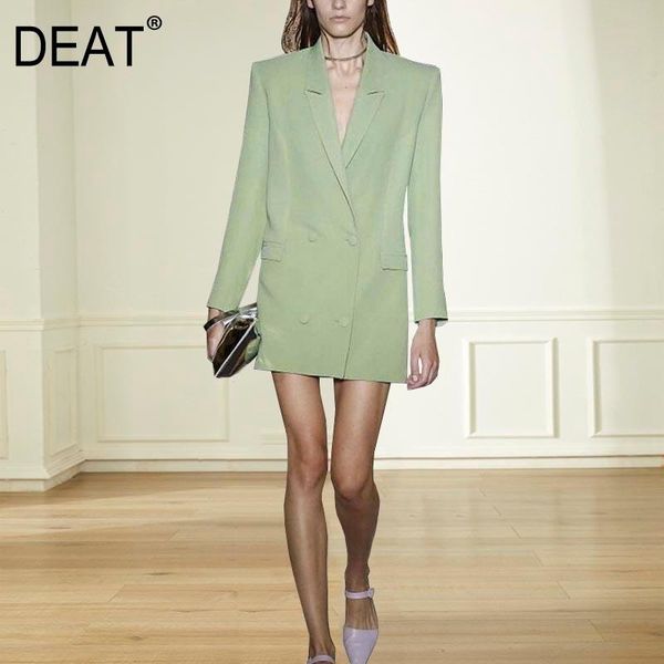 women's suits & blazers deat 2021 spring and summer fashion women clothes notched double breasted green color straight loose blazer tid, White;black
women's suits & blazers deat 2021 spring and summer fashion women clothes notched double breasted green color straight loose blazer tid, White;black