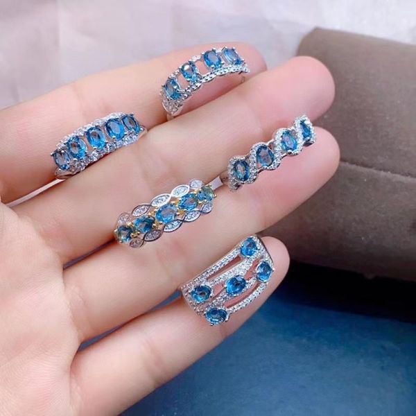 cluster rings meibapj 5 styles natural london blue z for women real 925 sterling silver fine party jewelry, Golden;silver
cluster rings meibapj 5 styles natural london blue z for women real 925 sterling silver fine party jewelry, Golden;silver