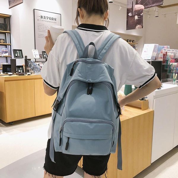 backpack solid color women waterproof nylon schoolbag student book bag zipper school backpacks for teenager gilr mochila
backpack solid color women waterproof nylon schoolbag student book bag zipper school backpacks for teenager gilr mochila