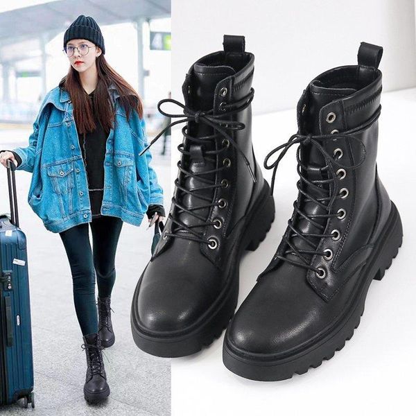 boots black pu leather ankle women's autumn and winter all-match round toe lace-up shoes women fashion motorcycle platform
boots black pu leather ankle women's autumn and winter all-match round toe lace-up shoes women fashion motorcycle platform