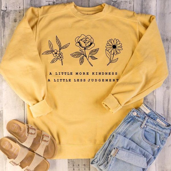 a little more kindness less judgement sweatshirt women streetwear floral long sleeve kawaii hoodie fall clothes dropshipping, Black
a little more kindness less judgement sweatshirt women streetwear floral long sleeve kawaii hoodie fall clothes dropshipping, Black