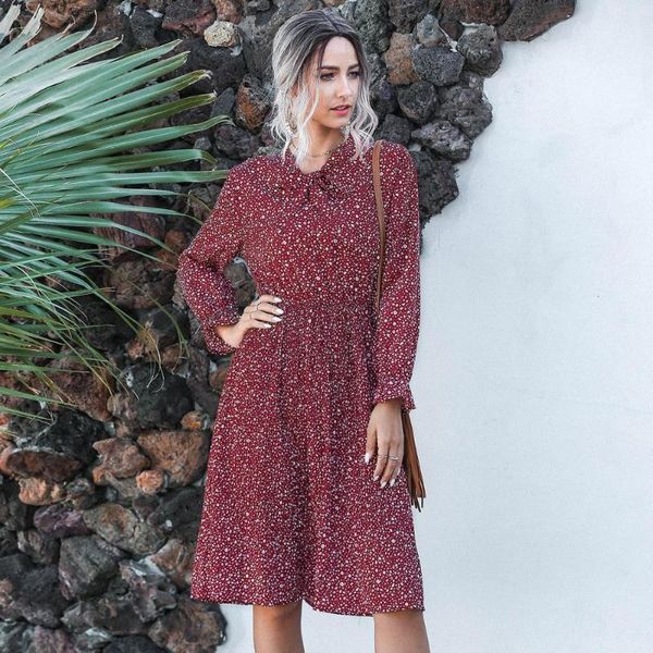 casual dresses elegant bowknot v collar ruffles women dress 2021 spring autumn full sleeve elastic waist female midi-calf chiffon, Black;gray
casual dresses elegant bowknot v collar ruffles women dress 2021 spring autumn full sleeve elastic waist female midi-calf chiffon, Black;gray