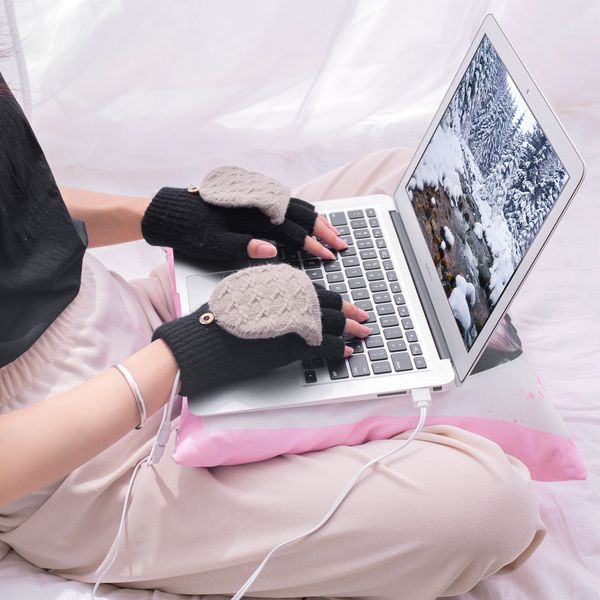 1pair heated gloves hand warmers half-finger electric mittens fingerless usb for outdoor indoor office soft knitting gloves
1pair heated gloves hand warmers half-finger electric mittens fingerless usb for outdoor indoor office soft knitting gloves