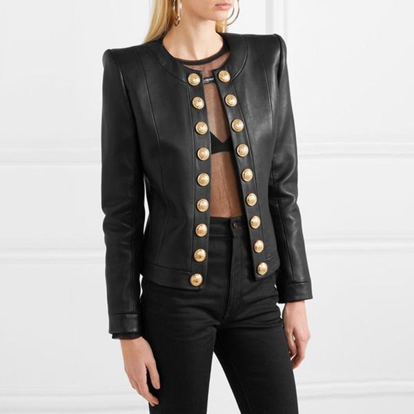 women's jackets black female pu leather long sleeve double breasted coat large size 2021 autumn fashion ol, Black;brown
women's jackets black female pu leather long sleeve double breasted coat large size 2021 autumn fashion ol, Black;brown