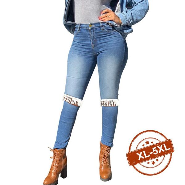 women's jeans plus size xl-5xl high waist tassel stretch skinny women y2k slim push up denim pants woman streetwear pencil trouser, Blue
women's jeans plus size xl-5xl high waist tassel stretch skinny women y2k slim push up denim pants woman streetwear pencil trouser, Blue