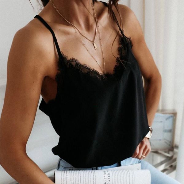 women's tanks & camis summer model shirt lace suspenders v-neck casual women t-shirt, White
women's tanks & camis summer model shirt lace suspenders v-neck casual women t-shirt, White