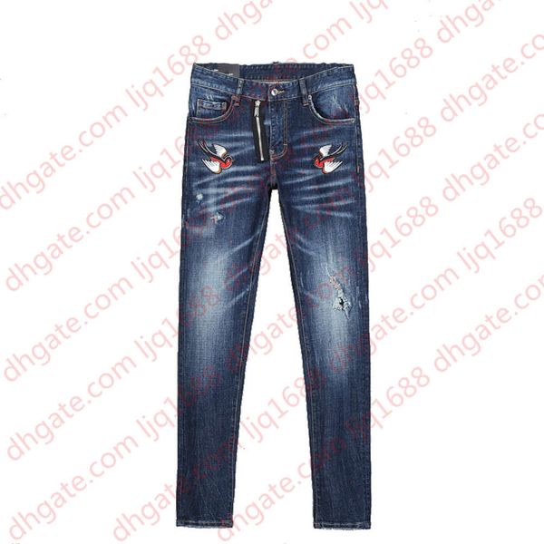 mens ripped slim fit jeans fashion washed patchwork blue hip hop stylist denim pants with holes for men 8225
mens ripped slim fit jeans fashion washed patchwork blue hip hop stylist denim pants with holes for men 8225