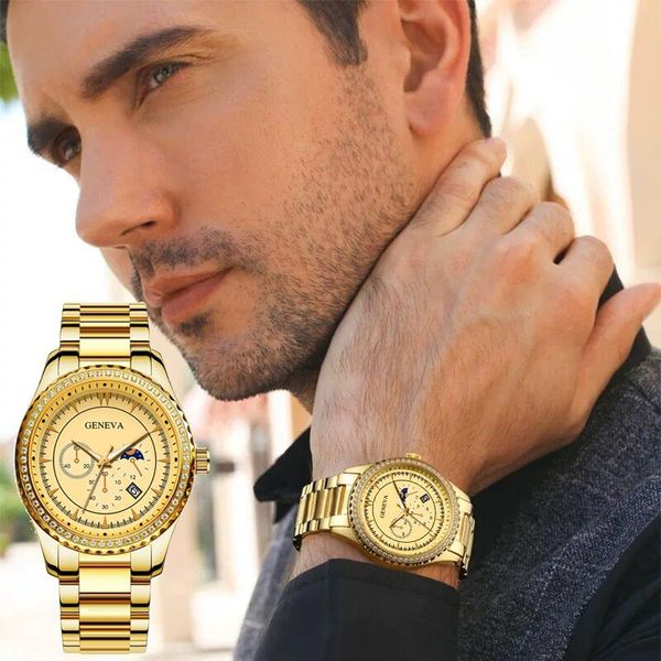 wristwatches watch men business watches mens gift boyfriend gold stainless steel fashion clock quartz, Slivery;brown
wristwatches watch men business watches mens gift boyfriend gold stainless steel fashion clock quartz, Slivery;brown