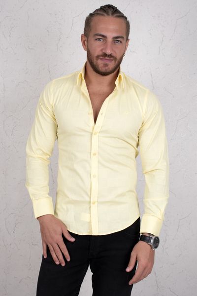 Yellow Men 's Regular Fit Long Shirt 2004099 Cz24, White;black
Yellow Men 's Regular Fit Long Shirt 2004099 Cz24, White;black