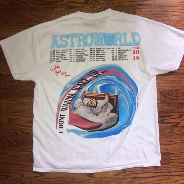19ss astroworld travis scott i don't want to wake up tour t shirt men women 1:1 tee travis scott t-shirt x1214, White;black
19ss astroworld travis scott i don't want to wake up tour t shirt men women 1:1 tee travis scott t-shirt x1214, White;black