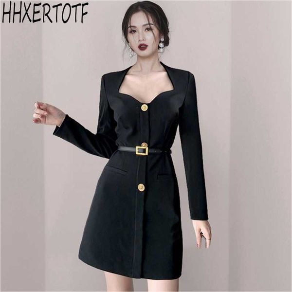 spring korean dres vestidos a-line chic occupation elegant casual dresses 210531, Black;gray
spring korean dres vestidos a-line chic occupation elegant casual dresses 210531, Black;gray
