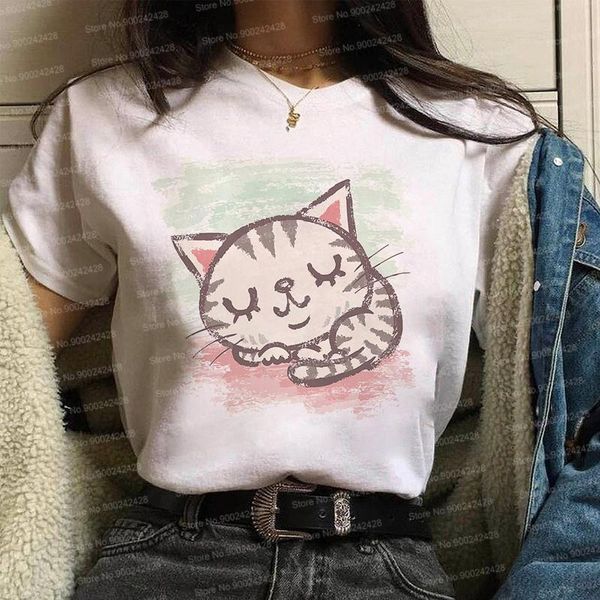 watercolor sleeping cat t shirt women colorful fashion pet kitten print t-shirt funny cute multiple expressions cat graphic, White
watercolor sleeping cat t shirt women colorful fashion pet kitten print t-shirt funny cute multiple expressions cat graphic, White