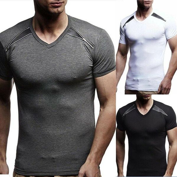 men's t-shirts men casual fit short sleeve slim muscle bodybuilding t-shirt tee fashion skinny solid shirts dropship, White;black
men's t-shirts men casual fit short sleeve slim muscle bodybuilding t-shirt tee fashion skinny solid shirts dropship, White;black