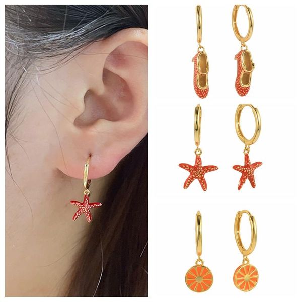 hoop & huggie koj gold enamel dripping oil earrings dangle women 925 sterling silver fruit orange starfish pendant aretes de mujer, Golden;silver
hoop & huggie koj gold enamel dripping oil earrings dangle women 925 sterling silver fruit orange starfish pendant aretes de mujer, Golden;silver