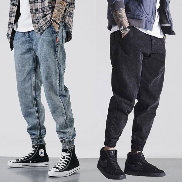men's jeans japanese vintage fashion men loose fit black blue color spliced designer denim cargo pants slack bottom hip hop
men's jeans japanese vintage fashion men loose fit black blue color spliced designer denim cargo pants slack bottom hip hop