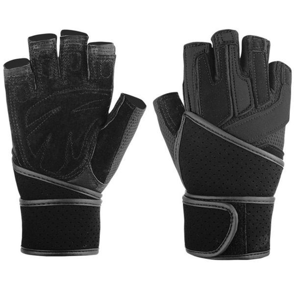 sports gloves fitness hand slip wear leather weightlifting men training equipment half finger wrist, Black
sports gloves fitness hand slip wear leather weightlifting men training equipment half finger wrist, Black