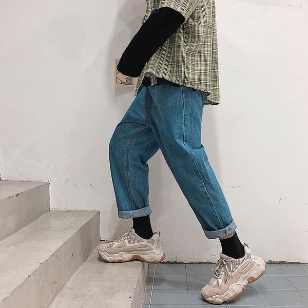 2021 new men's cargo pocket haren wash jeans mens tide casual pants fashion male biker denim blue/black color trousers s-2xl jz69
2021 new men's cargo pocket haren wash jeans mens tide casual pants fashion male biker denim blue/black color trousers s-2xl jz69