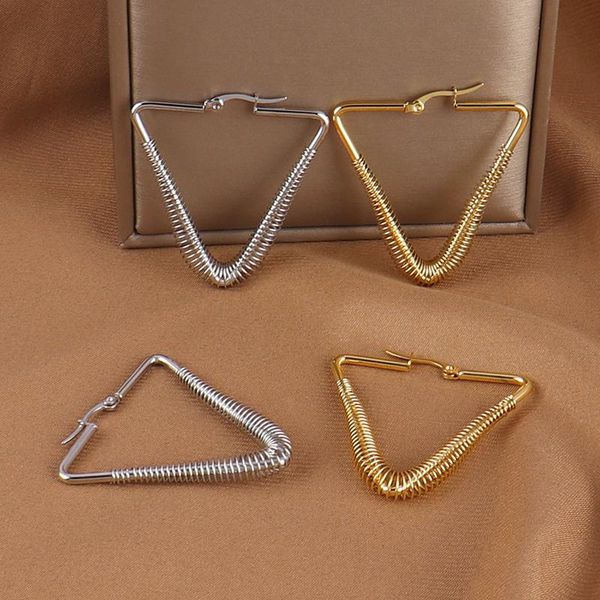 hoop & huggie stainless steel half spring big simple earring fashion geometric earrings gold colour for women jewelry gift, Golden;silver
hoop & huggie stainless steel half spring big simple earring fashion geometric earrings gold colour for women jewelry gift, Golden;silver