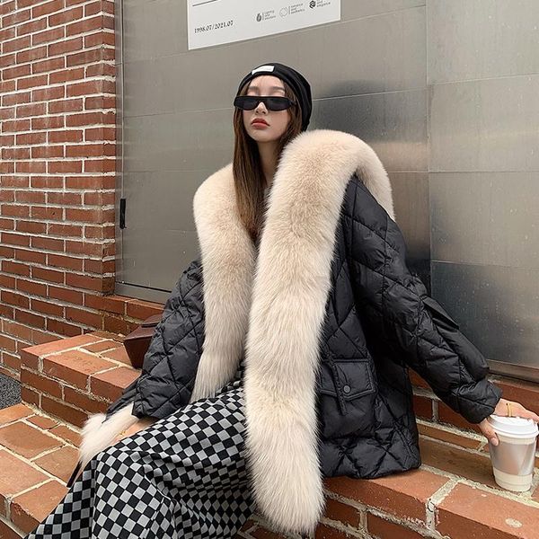 women's fur & faux oftbuy 2021 winter jacket women 90%white duck down coat real natural collar warm outerwear fashion parkas streetwear, Black
women's fur & faux oftbuy 2021 winter jacket women 90%white duck down coat real natural collar warm outerwear fashion parkas streetwear, Black