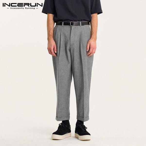 incerun men leisure straight baggy pants vintage solid color straight trousers man casual zipper loose bottoms streetwear s-5xl, Black
incerun men leisure straight baggy pants vintage solid color straight trousers man casual zipper loose bottoms streetwear s-5xl, Black