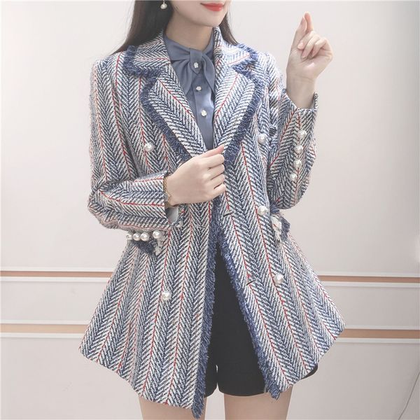 2021 spring female turn-down collar long-sleeved double breasted minimalist patchwork panelled tweed woolen suit coat 8d570, Black;brown
2021 spring female turn-down collar long-sleeved double breasted minimalist patchwork panelled tweed woolen suit coat 8d570, Black;brown