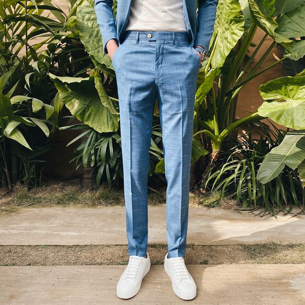 2021 trousers in blue formal dress elegant fine fitting of men pants vintage style xm7p, Black
2021 trousers in blue formal dress elegant fine fitting of men pants vintage style xm7p, Black