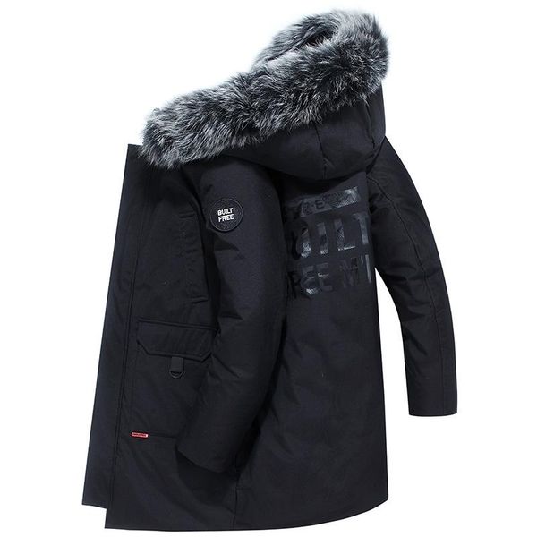 men's down & parkas brand winter jackets fur collar white duck coats casual medium long jacket for men, Black
men's down & parkas brand winter jackets fur collar white duck coats casual medium long jacket for men, Black