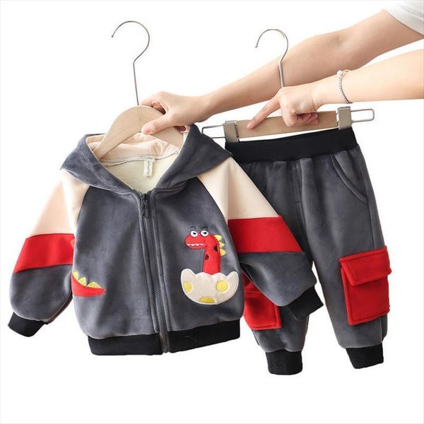 children boys clothing set baby winter gold velvet sweater hooded cartoon plus pants suit brand kids tracksuit, White
children boys clothing set baby winter gold velvet sweater hooded cartoon plus pants suit brand kids tracksuit, White