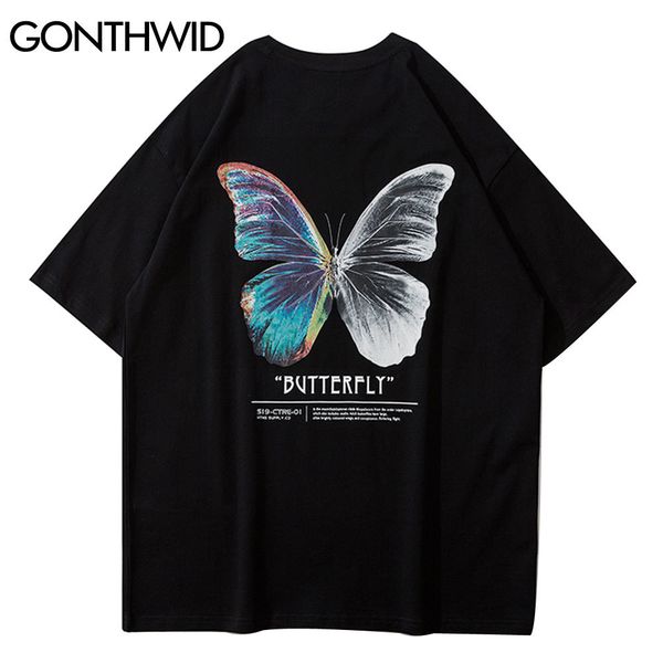 gonthwid streetwear tees shirts butterfly print short sleeve casual tshirts hip hop harajuku short sleeve loose t-shirts c0315, White;black
gonthwid streetwear tees shirts butterfly print short sleeve casual tshirts hip hop harajuku short sleeve loose t-shirts c0315, White;black