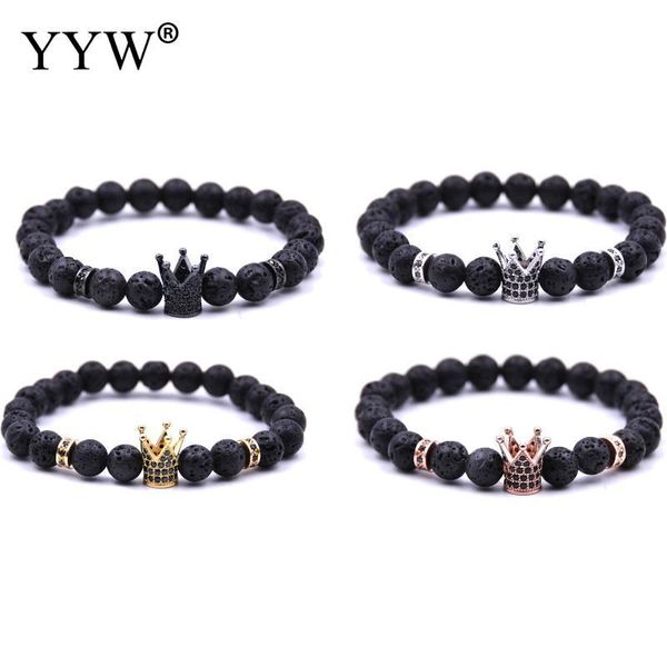 charm bracelets 2021 trendy lava stone pave cz imperial crown bracelet for men or women jewelry gift pulseras mujer moda, Golden;silver
charm bracelets 2021 trendy lava stone pave cz imperial crown bracelet for men or women jewelry gift pulseras mujer moda, Golden;silver
