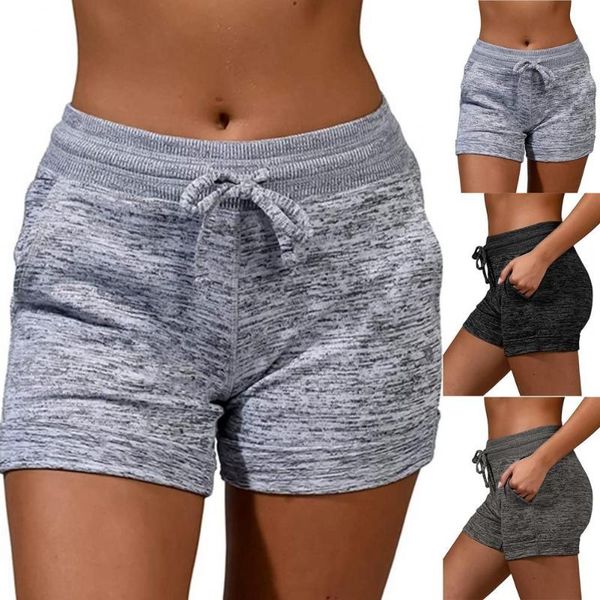 women's shorts elasticity women sweat-absorbing tight female pockets for fitness, White;black
women's shorts elasticity women sweat-absorbing tight female pockets for fitness, White;black